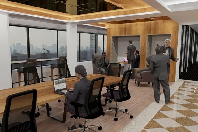 共有部_コワーキングスペース。自分の好きな席で作業ができます。※画像はイメージです。