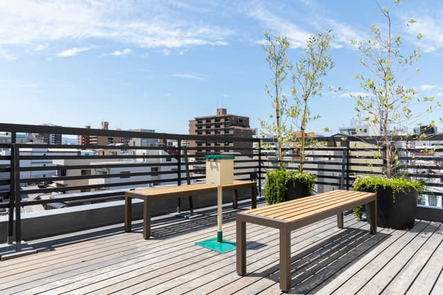 共用部_5階ベランダスペース。どなたでもお使いいただけます。