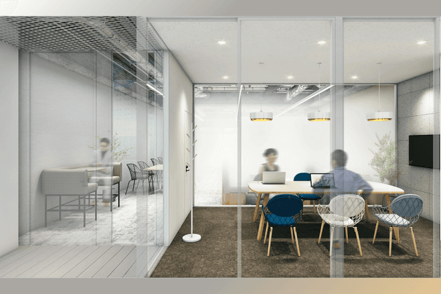 専有部_個室。専用室内にWEBブースや会議室完備のセットアップオフィスもあります。※画像はイメージです。