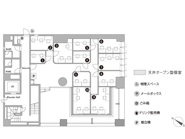 その他_フロアマップ。施設2階のフロア案内図です。