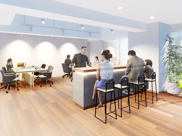 共用部_明るく開放的な空間となっています。※画像はイメージです。©THEHUB