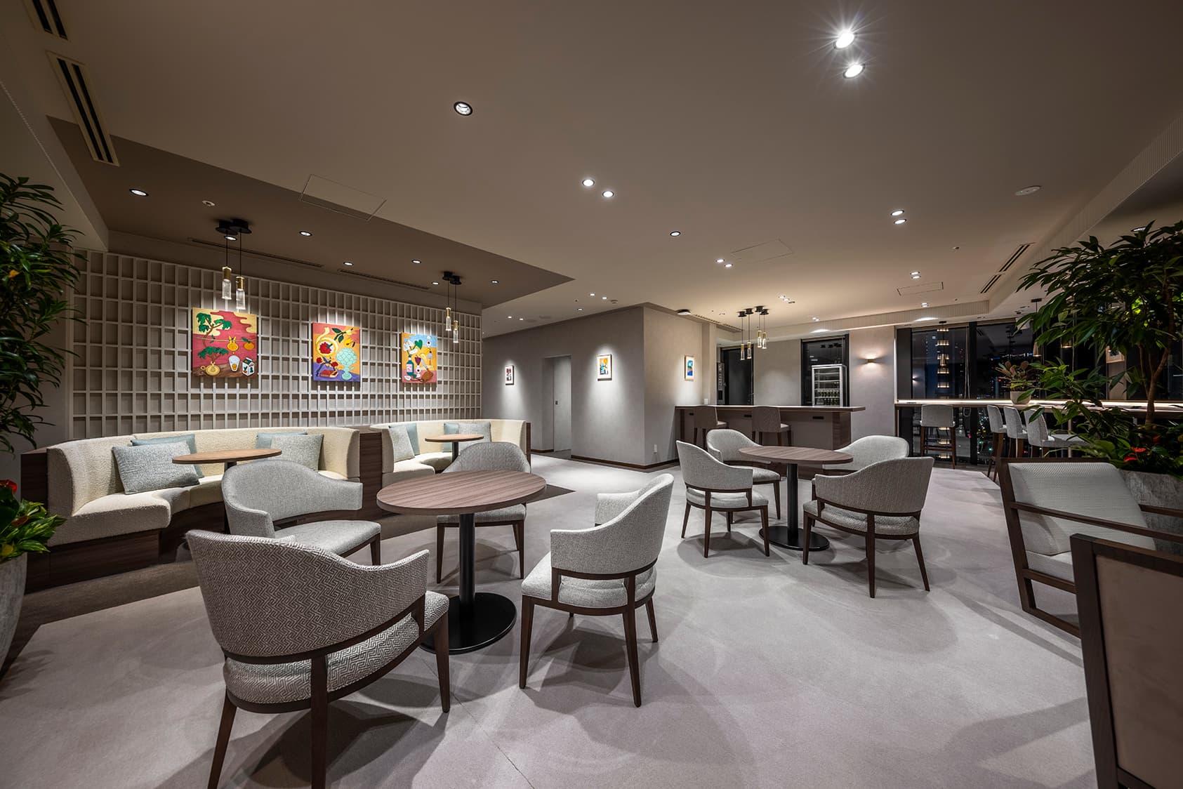 ラウンジ_ゲストを迎え入れて打合せ等も可能です。