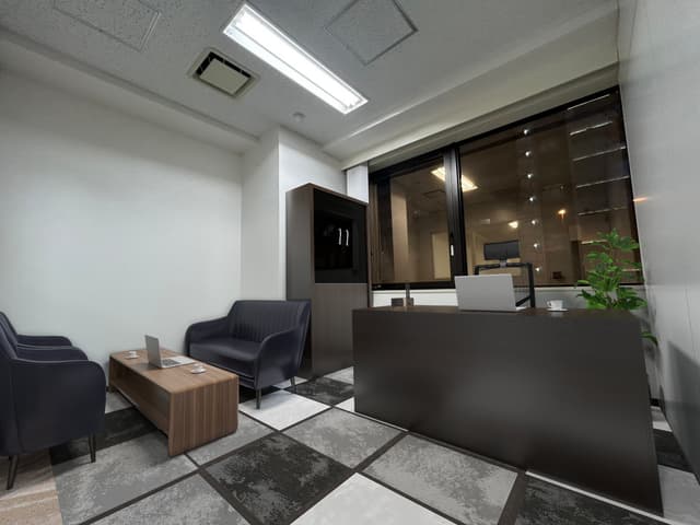 専有部_個室。社長室。※イメージ。什器は有料オプションです。