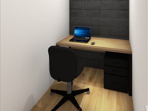 個室_個室には椅子やデスク、書棚などの家具が完備されています。