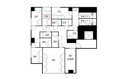 本館/窓有り完全個室(最大2名)208