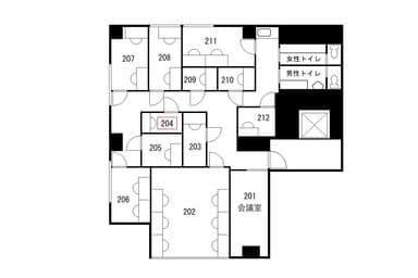 本館/窓無し完全個室(最大1名)204