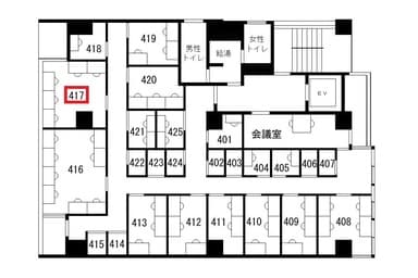 ワーカーズ倶楽部 茅場町 窓有り完全個室(最大5名)417