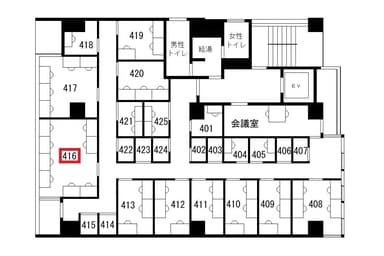 ワーカーズ倶楽部 茅場町 窓有り完全個室(最大8名)416